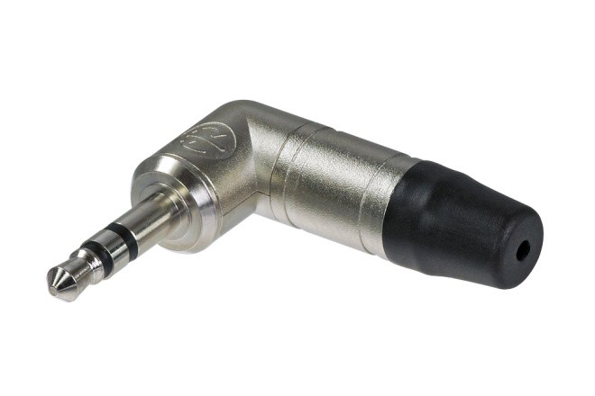 Conector JACK 3,5mm Macho Stereo ACODADO 90Âº  Carcasa y contactos de nÃ­quel