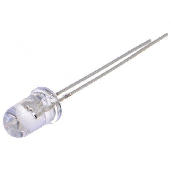 Diodo LED BLANCO 5mm 12V 5800mcd 30Âº Transparente