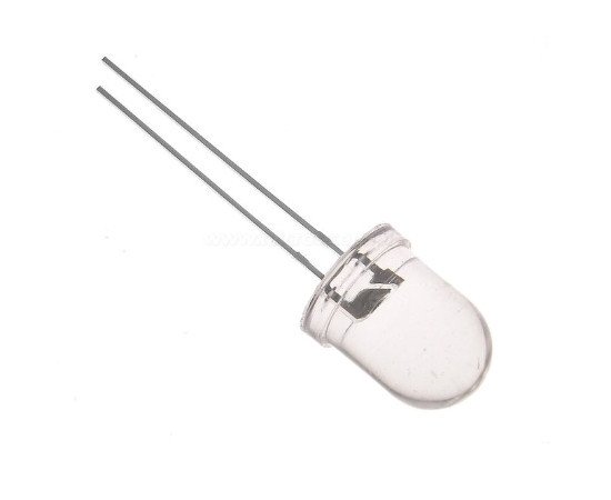 Diodo LED AMARILLO 10mm 12V 2180-3000mcd 30Âº Transparente