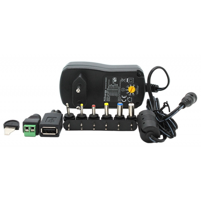 Alimentador Universal salida 3-12Vdc 1500mA con 8 conectores