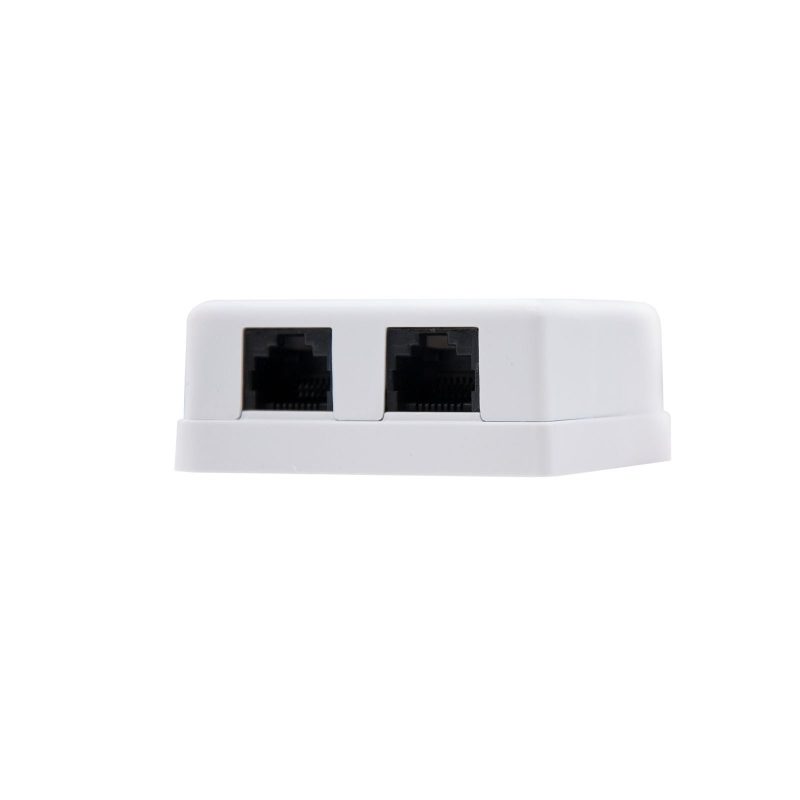 Roseta RJ45 Superficie UTP Cat5e 2 Tomas Blanco