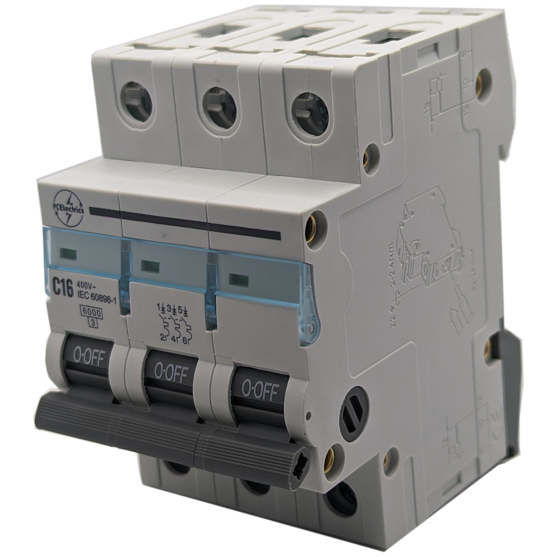 Interruptor Magnetotermico MCB 3 POLOS C 16Amp 400Vac