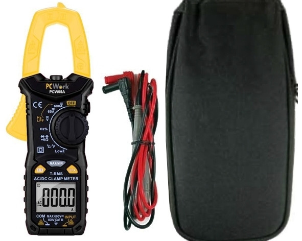 Pinza Amperimetrica 600V AC/DC 600A AC/DC Profesional