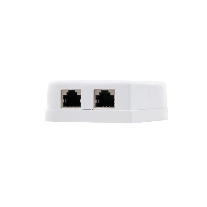 Roseta RJ45 Superficie FTP Cat6 2 Tomas Blanco