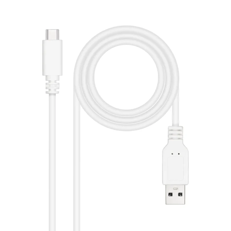 Cable USB 2.0 A a USB-C 3m BLANCO NANOCABLE