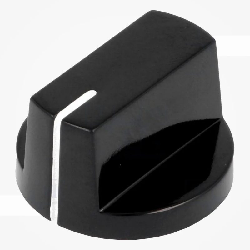 Boton de Mando con Indicador  Eje 6mm Negro 26x15mm