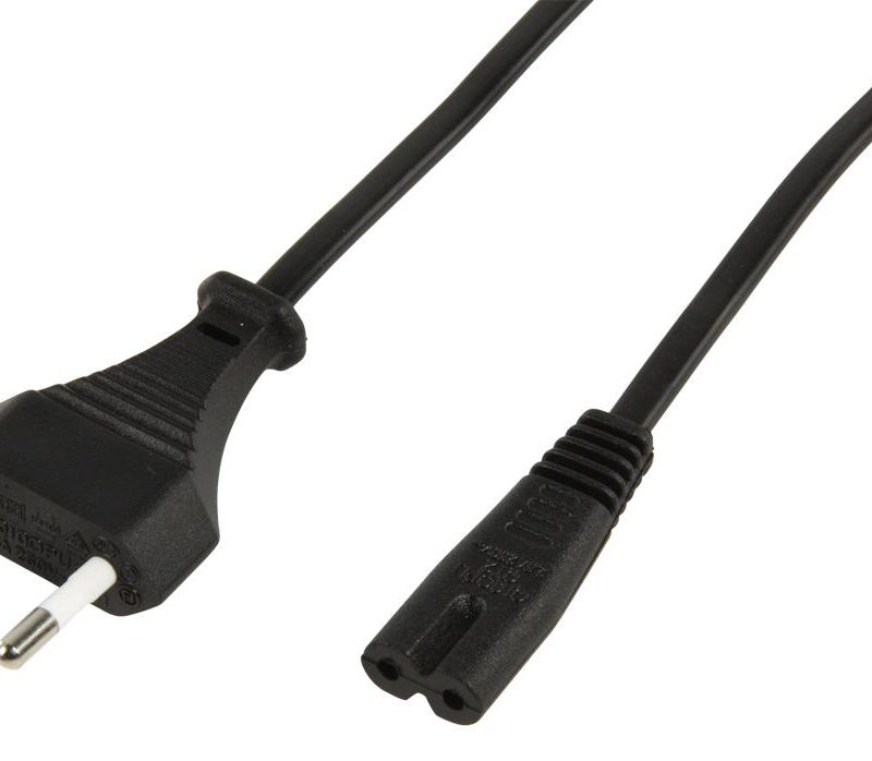 Cable Alimentacion Forma 8 C7 a CEE7 1,5m NANOCABLE