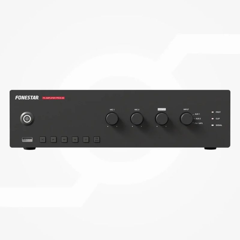 Amplificador PA 60Wrms USB/MP3/FM FONESTAR