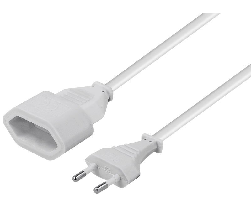 Prolongador Electrico Macho-Hembra Clavija 4mm BLANCO 1,5m