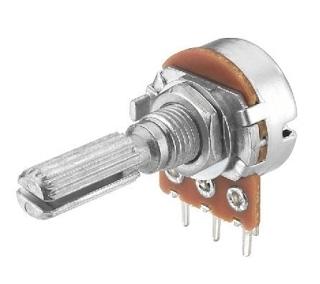 Potenciometro Logaritmico 100K  Eje corto Metal Extriado