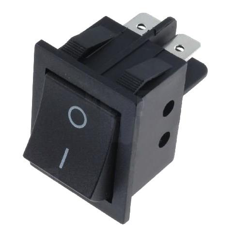 Interruptor Basculante Bipolar NEGRO 15A ON-OFF (no luminoso)