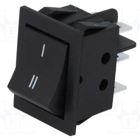 Interruptor Basculante Bipolar ON-ON 15A/250Vac NEGRO