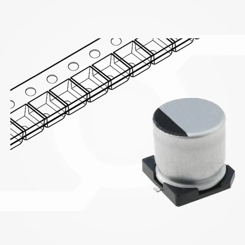 Condensador electrolÃtico SMD 220uF 25VDC Ø8x10mm ±20% 2000h