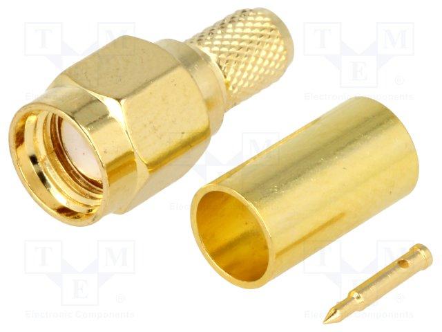 Conector SMA Macho RG58 CRIMPAR pin central macho