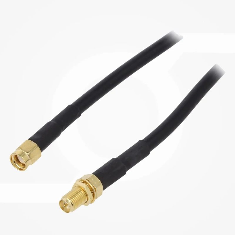Cable 1m RP-SMA macho,RP-SMA hembra negro 50Î©