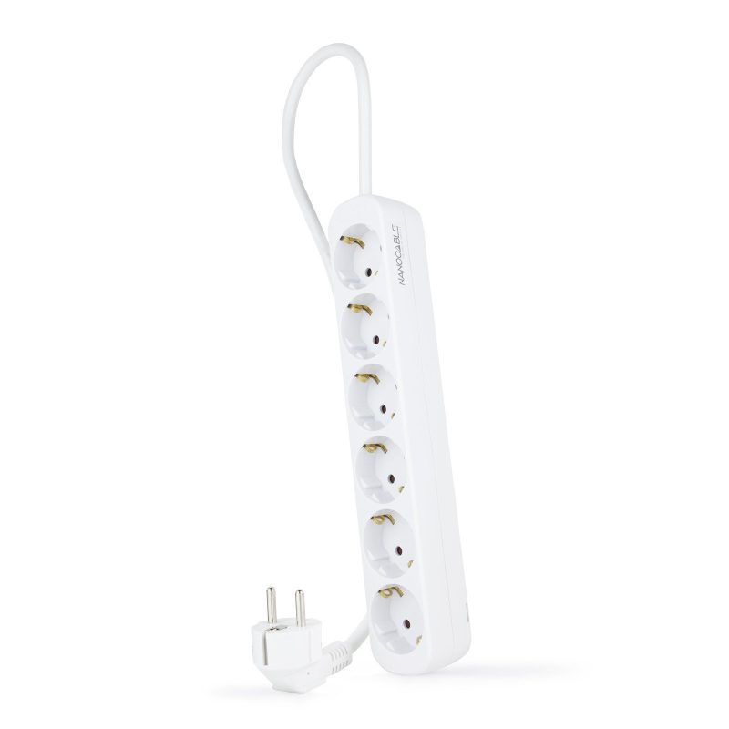 Base Multiple 6 Enchufes Cable 1,4m BLANCA
