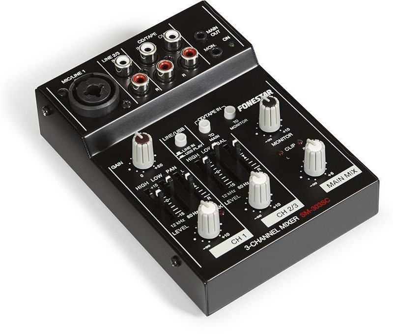 Mezclador 3IN USB/PC FONESTAR