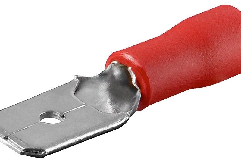 Terminal Faston Macho 6,3mm Preaislado ROJO