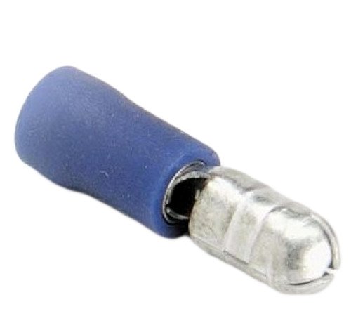 Terminal Cilindrico Macho 5mm Aislado AZUL
