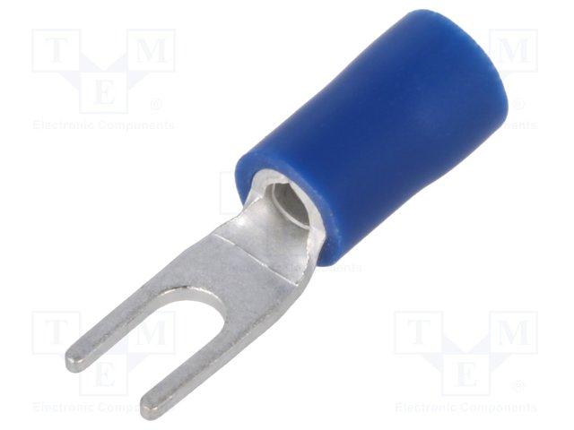 Terminal Horquilla 3,2mm para cable de 1,5-2,5mm Aislado AZUL