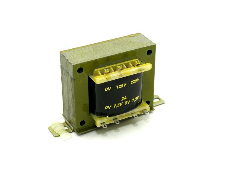 Transformador Alimentacion 7,5V+7,5Vac 1Amp Entrada 125/230Vac