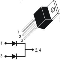 STP3045CT Diodo Rectificador Schottky 45V 2x15A Catodo Comun