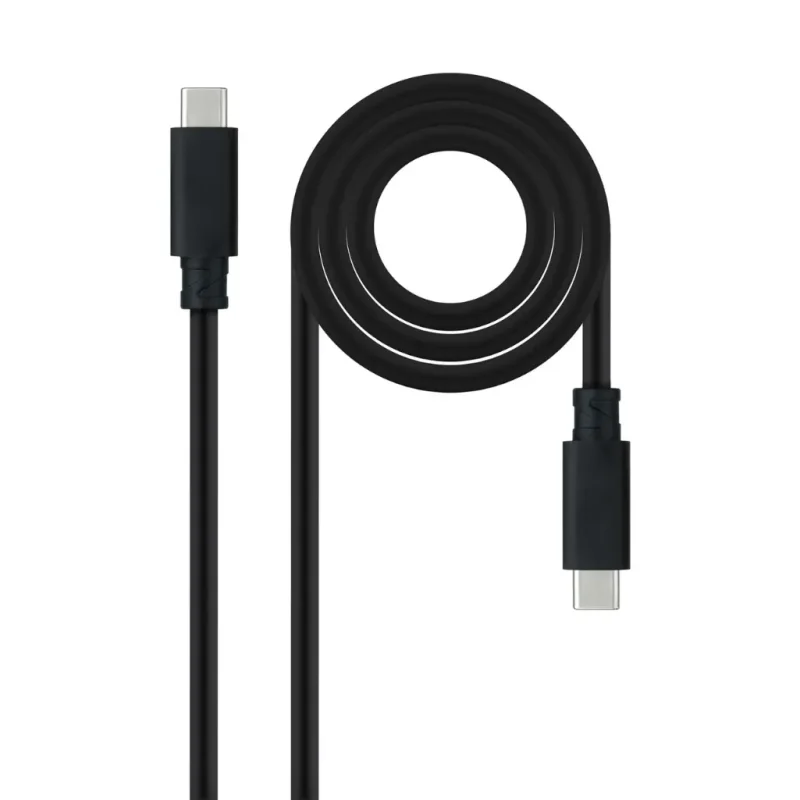 Cable USB-C a USB-C 1,5m USB3.2 NEGRO NANOCABLE