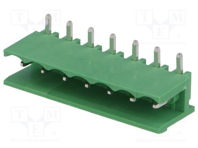 Regleta Conexion Macho C.I.  7Pin Acodado paso 5,08mm
