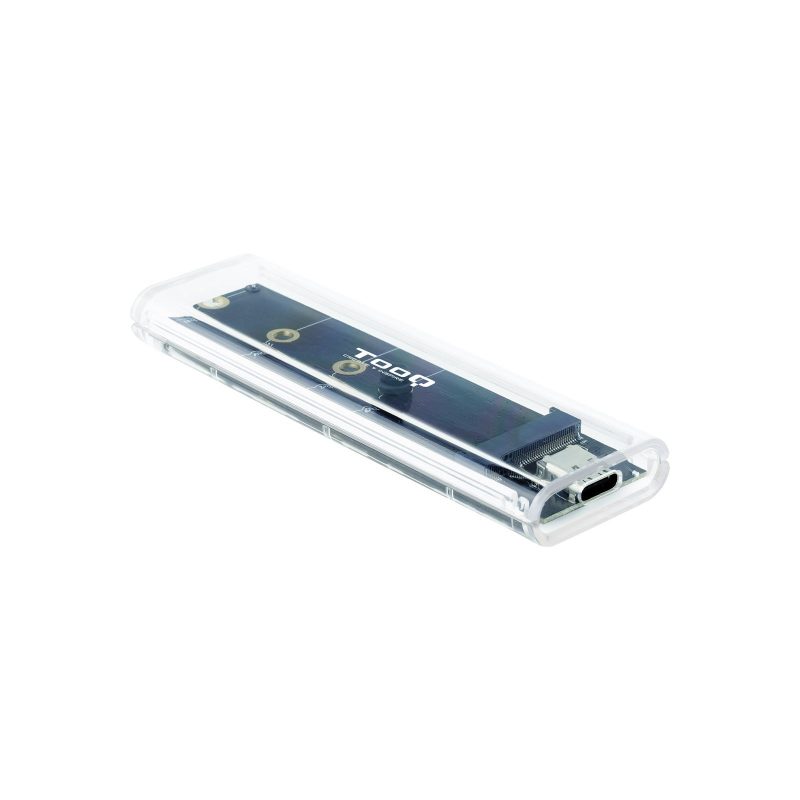 Caja Externa SSD M2 NGFF/NVMe Transparente RGB TOOQ