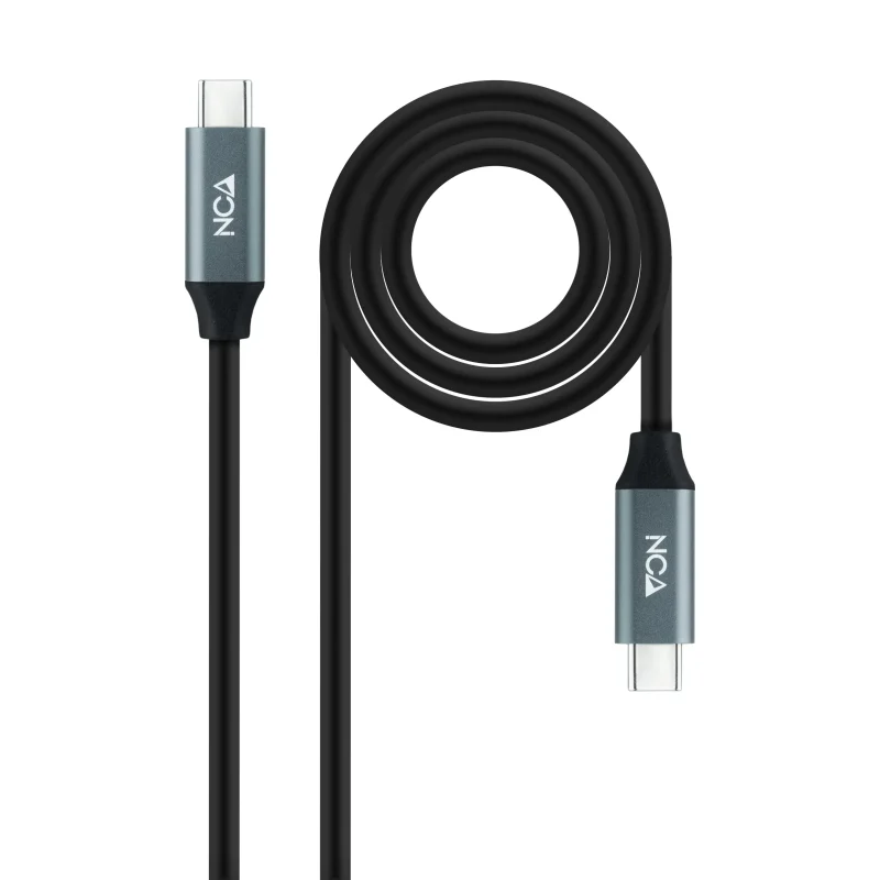 Cable USB 3.2 GEN2x2 USB-C a USB-C 0.5m NEGRO NANOCABLE