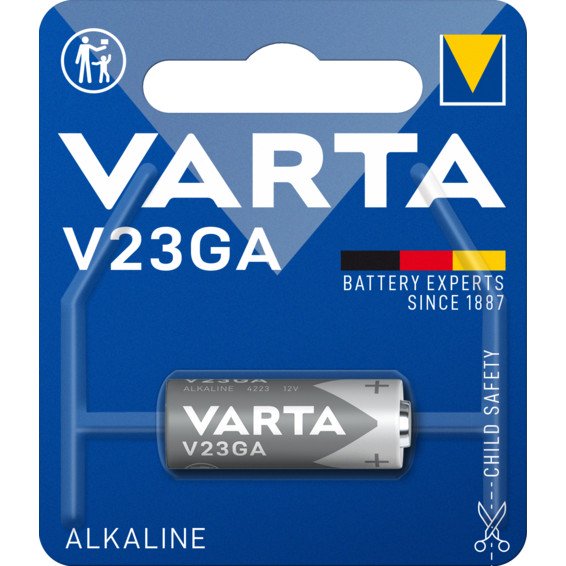 Pila V23A Alcalina 12Vdc Mandos Cochera (Blister 1 Pila) VARTA