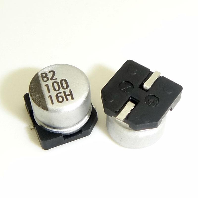 100uF 16Vdc 85ÂºC Condensador Electrolitico SMD 6,3×5,mm