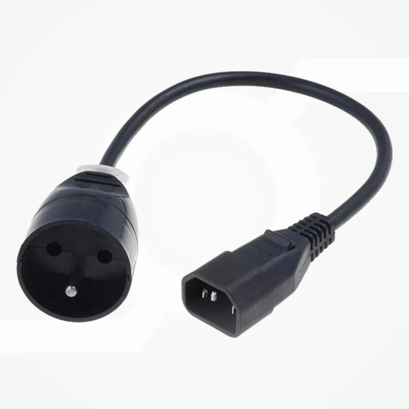 Cable 3x1mm2 CEE 7/5 (E) tomacorriente,IEC C14 macho PVC