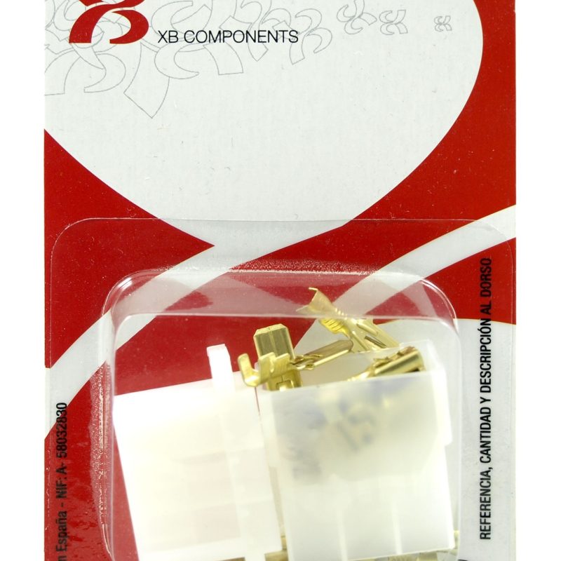 Blister 6 Conectores Macho-Hembra Faston 6,3mm Complet XB-514
