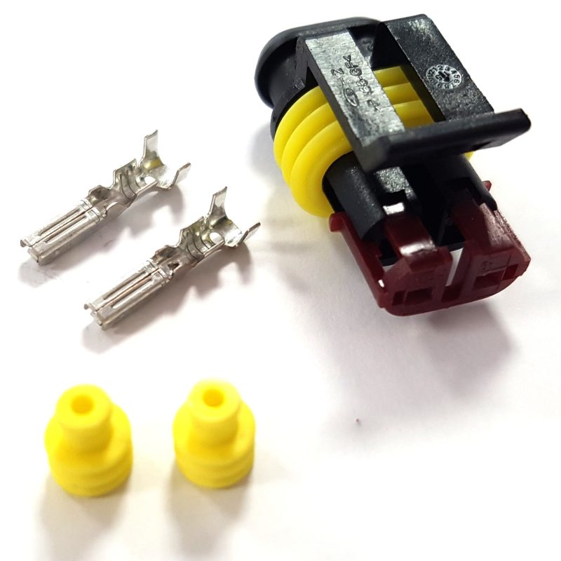 Conector Hembra 2 Vias Estanco Completo