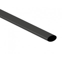 Tubo termorretractil 1,6mm NEGRO longitud 1m