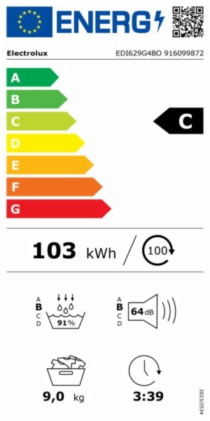 SECADORA CONDENSACION ELECTROLUX EDI629G4BO - Imagen 3