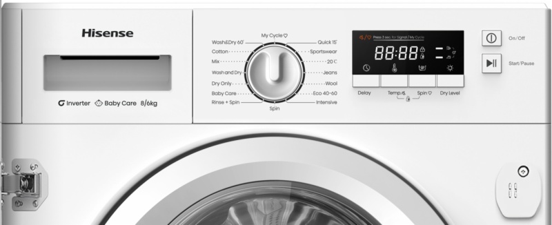 LAVADORA SECADORA HISENSE WD3M841BWIES - Imagen 2