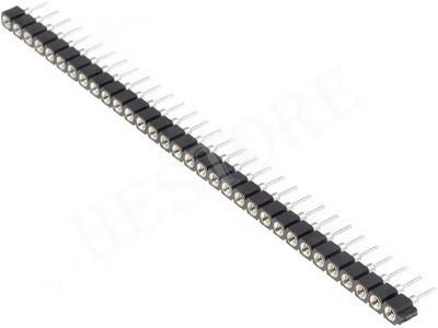 Tira Poste 64Pin Torneado recto Hembra paso terminales 2,54mm