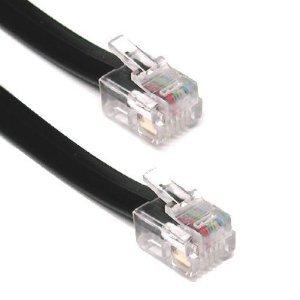 Cable Telefono RJ11 6P4C Negro 3m