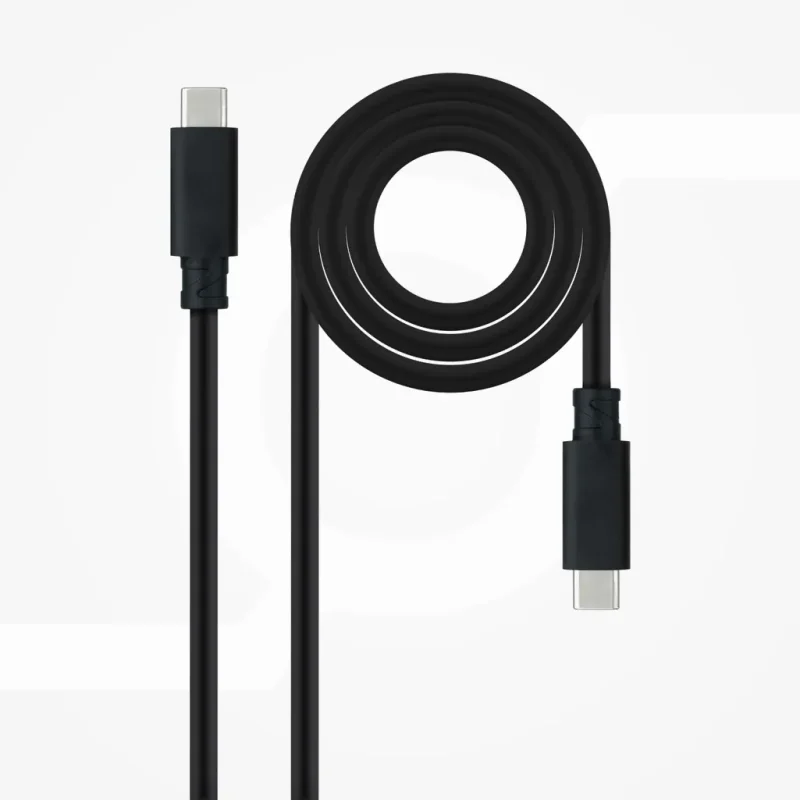 Cable USB-C a USB-C 2m USB3.2 NEGRO NANOCABLE