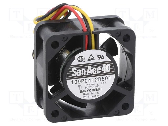 Ventilador 12Vdc 40x40x20mm 2,16W 3 cables BOLAS