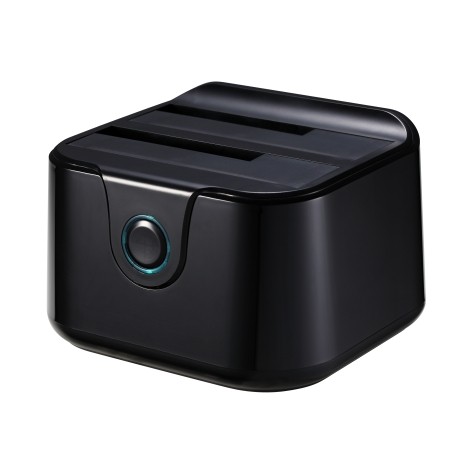 Base Docking Station USB 3.0 Doble SATA NEGRA