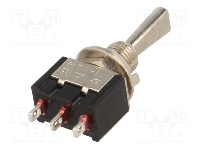 Interruptor de Palanca 3 posiciones ON-OFF-(ON) 3A/250V