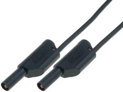 Cable Prueba 2metros NEGRO con babanas 4mm 16Amp