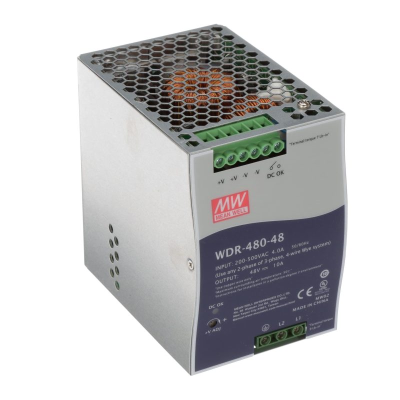 Fuente Alimentacion Carril DIN 48V/480W 10A 180-550VAC MW