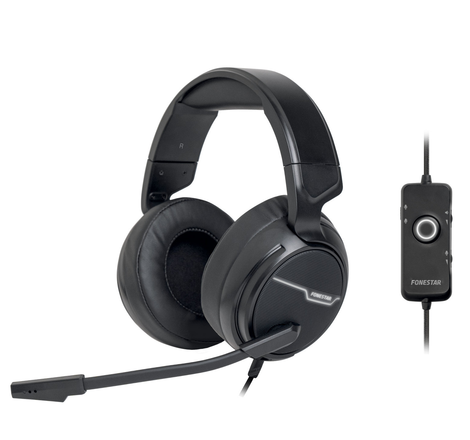 Auriculares con Microfono y USB Gaming FONESTAR