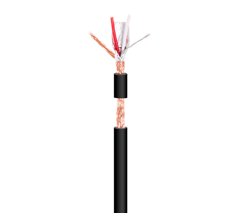 Cable Audio Microfono 2×0,35mm NEGRO (100m)