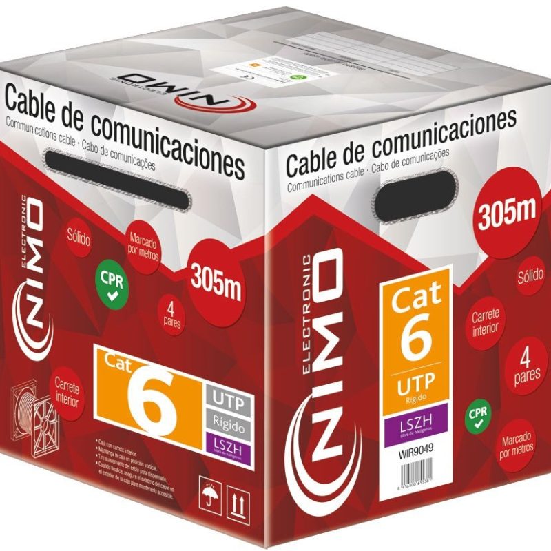 Cable UTP Cat6 Rigido CCA Dca LSZH VIOLETA (305m)