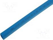 Tubo termorretractil  9,5mm AZUL longitud 1m